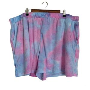 Shein Fit+ Tie Dye Pajama Shorts Plus Size